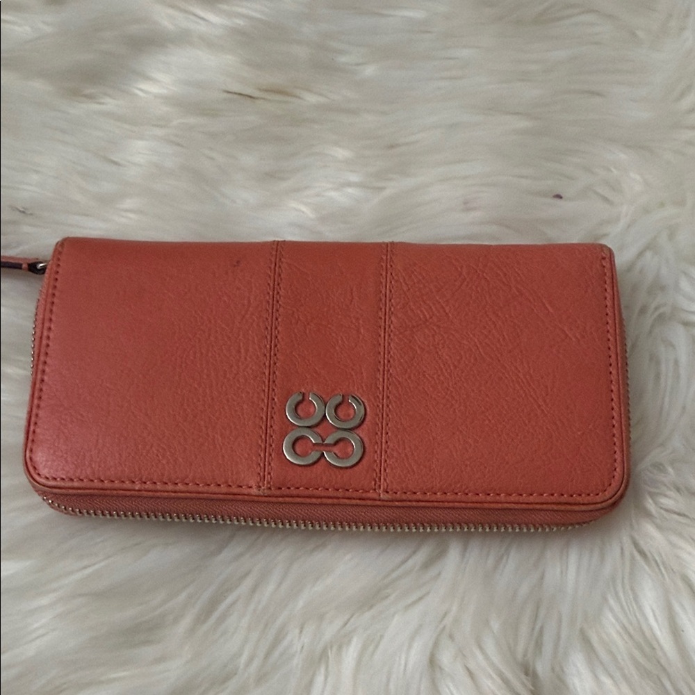 Coach Orange Leather Wallet
